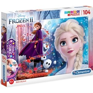Clementoni - Puzzle Jewels 104 Frozen 2