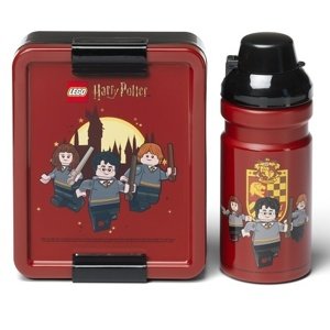 LEGO Harry Potter svačinový set (láhev a box) - Nebelvír