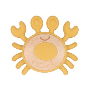 CANPOL BABIES Kousátko dřevěno-silikonová krab
