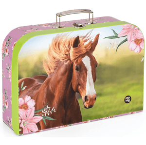 Dětský lamino kufřík - 34 cm - kůň