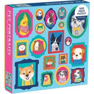 Mudpuppy Puzzle Portréty domácích mazlíčků 500 dílků