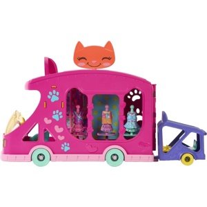 Mattel Enchantimals kočičí módní obchod na kolech herní set