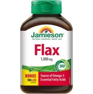 Jamieson Flax Omega-3 1000mg lněný olej 200 tablet