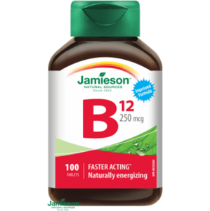 Jamieson Vitamin B12 methylkobalamin 250mcg 100 tablet