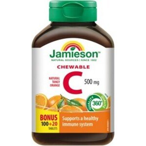Jamieson Vitamin C 500mg tablety na cucání s příchutí pomeranče 120 tablet