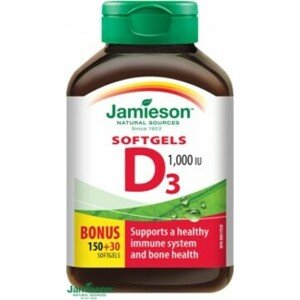Jamieson Vitamin D3 1000 IU tobolky 180 kapslí