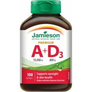 Jamieson Vitamin A a D Premium 10000 IU / 800 IU 100 kapslí