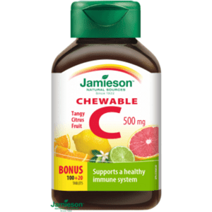 Jamieson Vitamin C 500mg tablety na cucání s příchutí citrusového ovoce 120 tablet