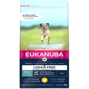 Euk Adult Small & Medium Grain Free Chicken 3kg?