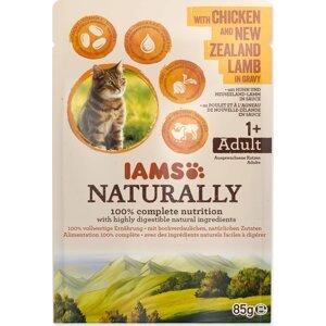 Kapsička IAMS Naturally kuře & jehněčí v omáčce 85g