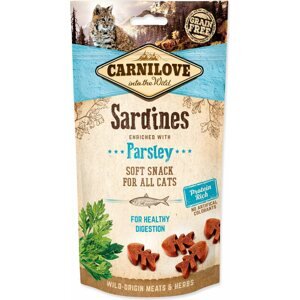 Pochoutka Carnilove Cat Soft Snack sardinky s petrželkou 50g