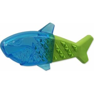 Hračka Dog Fantasy žralok chladící zeleno-modrá 18x9x4cm