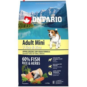 Krmivo Ontario Adult Mini Fish & Rice 6,5kg