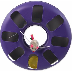 Hračka Magic Cat kulodráha kruh s myškou fialovo-šedá 25x25x6,5cm