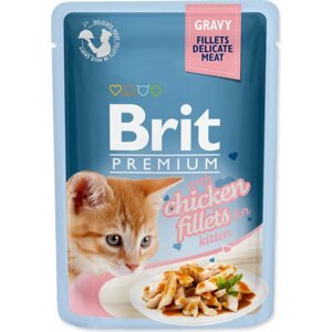 Kapsička Brit Premium Cat Kitten kuře, filety v omáčce 85g