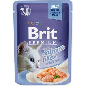 Kapsička Brit Premium Cat Delicate losos, filety v želé 85g
