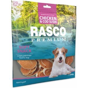 Pochoutka Rasco Premium kuře a treska, sushi 500g