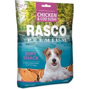 Pochoutka Rasco Premium kuře a treska, sushi 230g