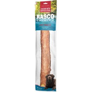 Pochoutka Rasco Premium buvolí kůže obalená kuřecím masem, tyčinky 41cm 170g