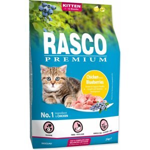Krmivo Rasco Premium Kitten kuře s borůvkou 2kg