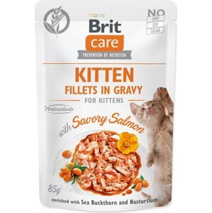 Kapsička Brit Care Cat Kitten losos, filety v omáčce 85g