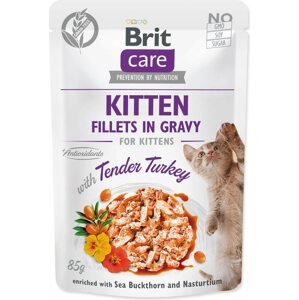 Kapsička Brit Care Cat Kitten krůta, filety v omáčce 85g