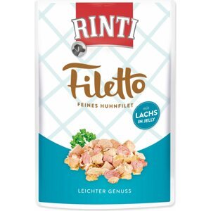 Kapsička Rinti Filetto Adult kuře a losos v želé 100g
