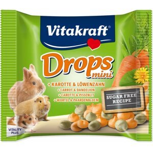 Pochoutka Vitakraft Happy králík, s mrkví, dropsy 40g