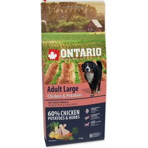 Krmivo Ontario Adult Large Chicken & Potatoes 12kg