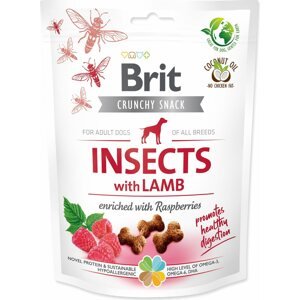 Pochoutka Brit Care Dog Crunchy Cracker Insocts, jehně a maliny 200g