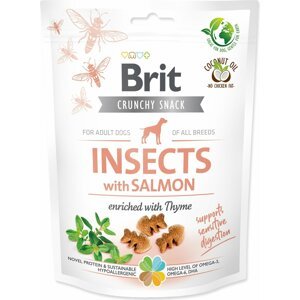 Pochoutka Brit Care Dog Crunchy Cracker Insocts, losos s tymiánem 200g