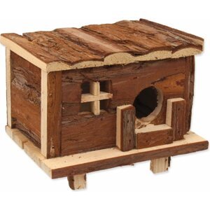 Domeček Small Animals Srub dřevěný s kůrou 18x13x13,5cm