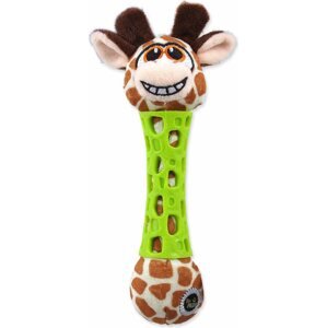 Hračka BeFun žirafa plyšová s TPR gumou pro štěně 17cm