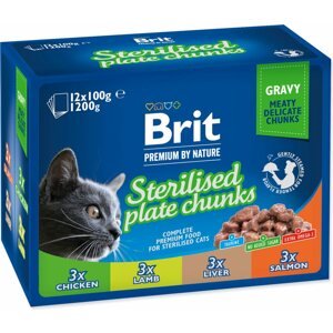 Kapsička Brit Premium Cat Meat Sterilisod mix v omáčce Multi 12x100g