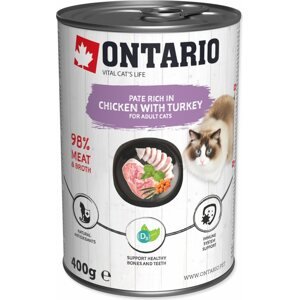 Konzerva Ontario kuře a krůta, paté 400g