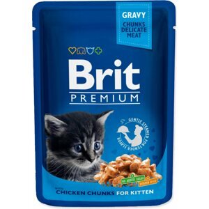 Kapsička Brit Premium Cat Kitten kuřecí kousky 100g