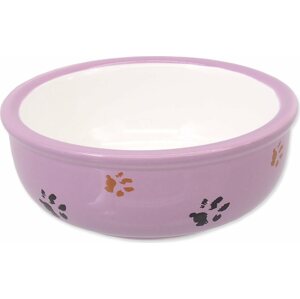 Miska Magic Cat keramická kočičí tlapka fialová 13x5cm 330ml