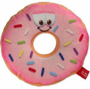 Hračka Dog Fantasy donut s tváří růžový 12cm