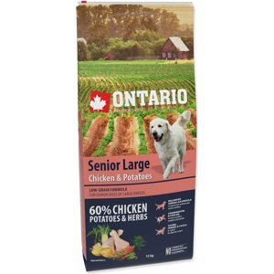 Krmivo Ontario senior Large Chicken & Potatoes 12kg