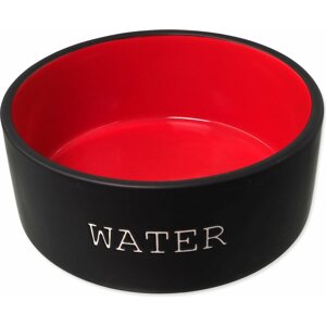 Miska Dog Fantasy keramická WATER černá/červená 13x5, 5cm, 400ml
