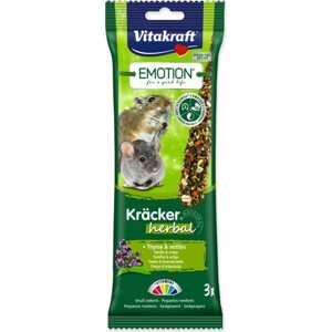 Tyčinky Vitakraft Emotion Kracker malý hlodavec, s bylinkami 3ks