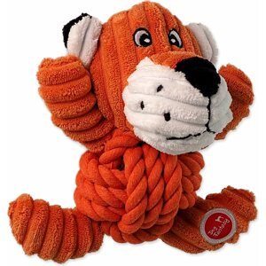 Hračka Dog Fantasy Safari tygr s uzlem pískací 18cm
