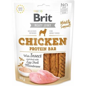 Pochoutka Brit Jerky protein Bar kuře s hmyzím preteinem 80g