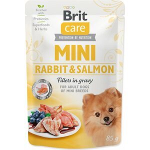 Kapsička Brit Care Mini králík a losos, filety v omáčce 85g