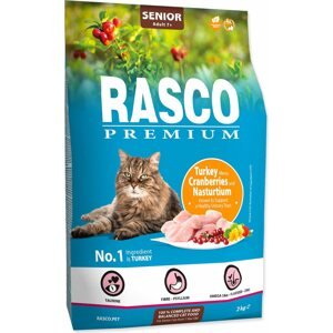 Krmivo Rasco Premium senior krůta s brusinkou a kapucínkou 2kg