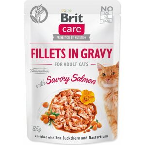 Kapsička Brit Care Cat losos, filety v omáčce 85g