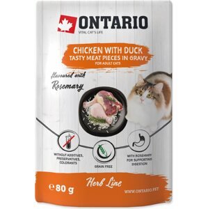 Kapsička Ontario kuře a kachna v omáčce 80g