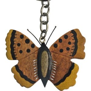 Dvěděti Dřevěná klíčenka velká Motýl
