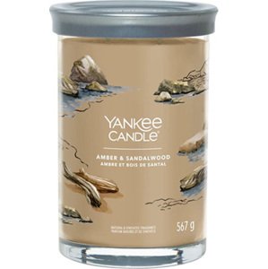 Yankee Candle, Ambra a santalové dřevo, svíčka ve skleněném válci 567 g