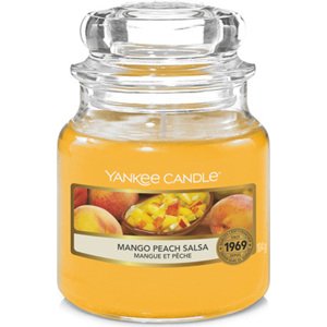 Yankee Candle, Salsa z manga a broskví, Svíčka ve skleněné dóze 104 g